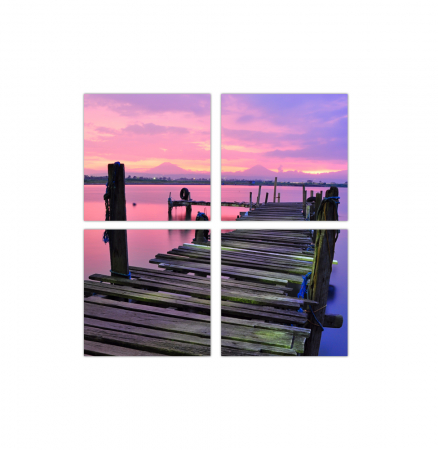 Tablou canvas 4 piese - Cer colorat [2]