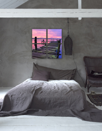 MultiCanvas - Tablou canvas 4 piese - Cer colorat