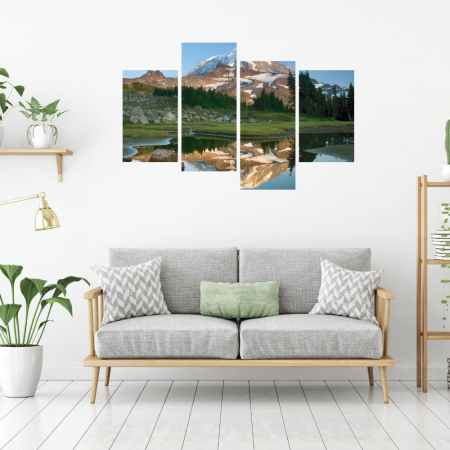 MultiCanvas - Tablou canvas 4 piese - La poalele muntelui