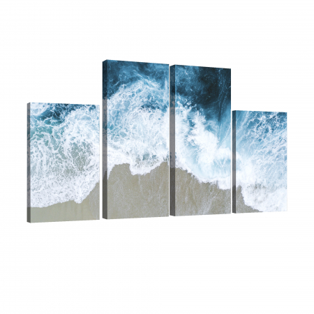 Tablou canvas 4 piese - Valuri [1]