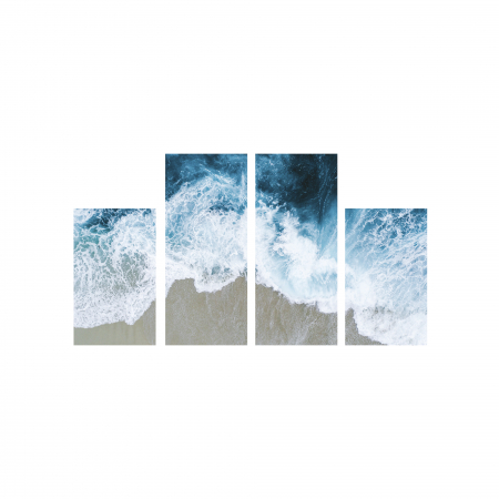 Tablou canvas 4 piese - Valuri [2]