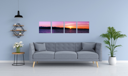 MultiCanvas - Tablou canvas 4 piese - Sunset horizon