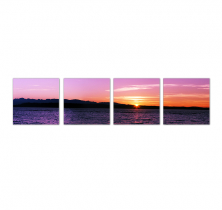 Tablou canvas 4 piese - Sunset horizon [2]