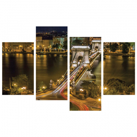 Tablou canvas 4 piese - Podul cu Lanturi [1]