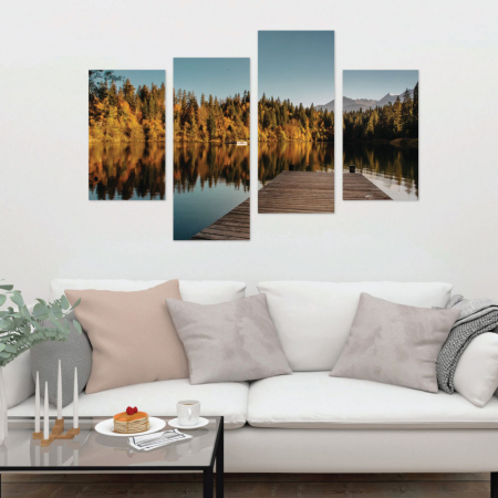 MultiCanvas - Tablou canvas 4 piese - Liniste in natura