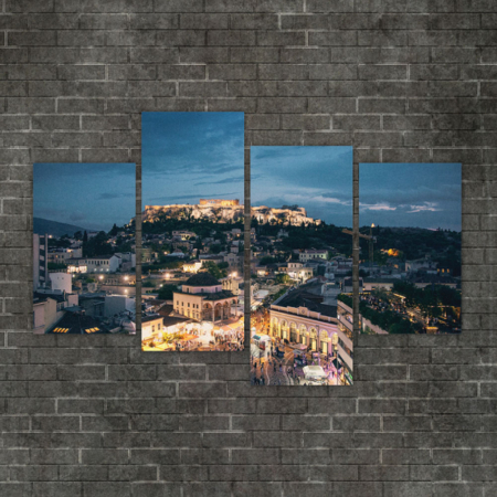 Tablou canvas 4 piese - Belvedere oras [1]