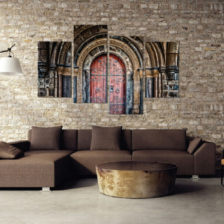 MultiCanvas - Tablou canvas 4 piese - Poarta veche