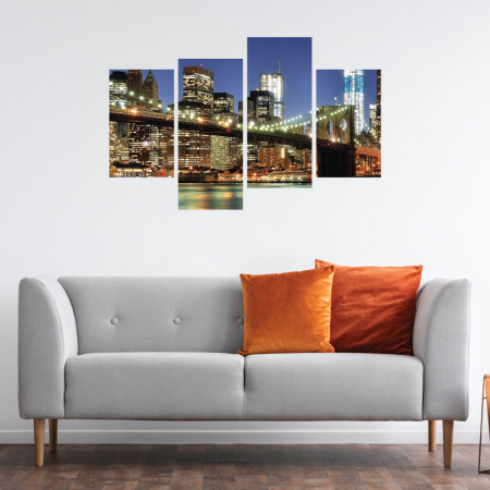 MultiCanvas - Tablou canvas 4 piese - Oras modern