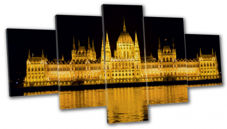 Tablou canvas 5 piese - Parlament in stilul neogotic [1]