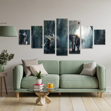 Tablouri Canvas - Tablou canvas 7 piese - Padurea viselor