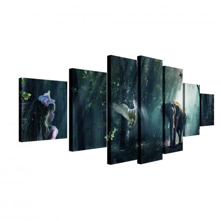 Tablou canvas 7 piese - Padurea viselor [1]