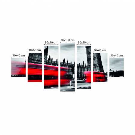 Tablou canvas 7 piese - Graba urbana [2]