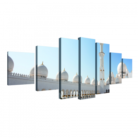 Tablou canvas 7 piese - Marea Moschee din Abu Dhabi [3]