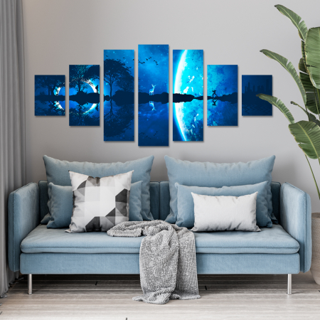 Tablouri Canvas - Tablou canvas 7 piese - Lumea viselor