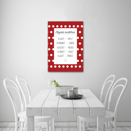 Citate - Tablou canvas : Regulile bucatariei