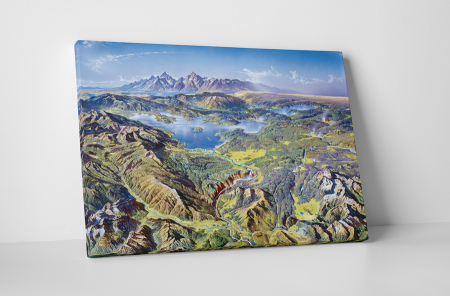 Peisaje - Tablou canvas : Peisaj de munti inalti