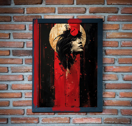 Tablou cu Accente Pictate Manual - Tablou canvas - Suflet Rebel - 35x45cm