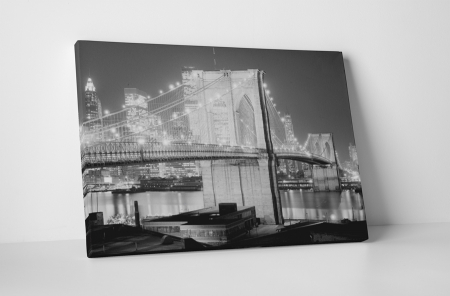 Alb-negru - Tablou canvas : Pod in alb-negru
