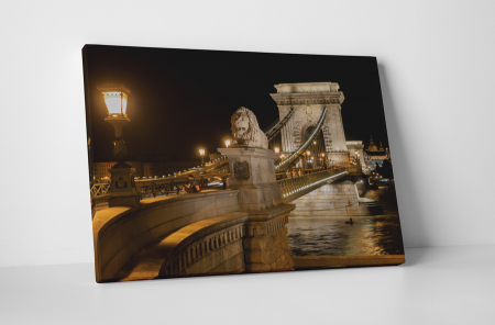 Atracții turistice - Tablou canvas : Podul cu Lanturi din Budapesta