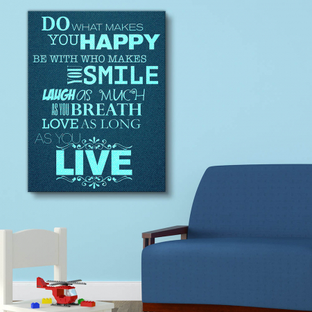 Tablouri Canvas - Tablou canvas : Zambeste, iubeste, traieste