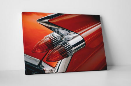 Vehicule - Tablou canvas : Masina retro rosie