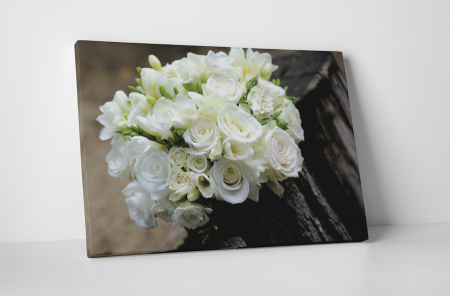 Tablouri Canvas - Tablou canvas : Buchet de trandafiri albi