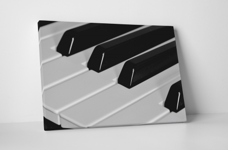 Muzică - Tablou canvas : Pianul alb-negru