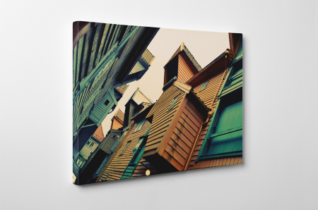 Tablouri Canvas - Tablou canvas : Case din lemn