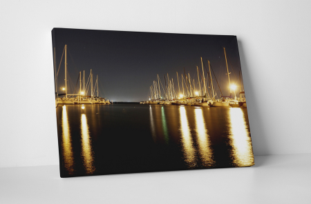 Natură - Tablou canvas : Port noaptea