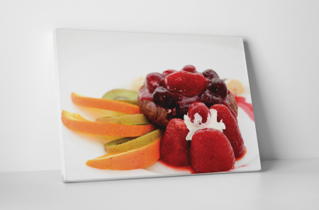 Gastronomie - Tablou canvas : Prajitura cu fructe
