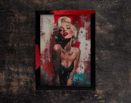 Tablou cu Accente Pictate Manual - Tablou canvas - Icon Glamour - 35x45cm