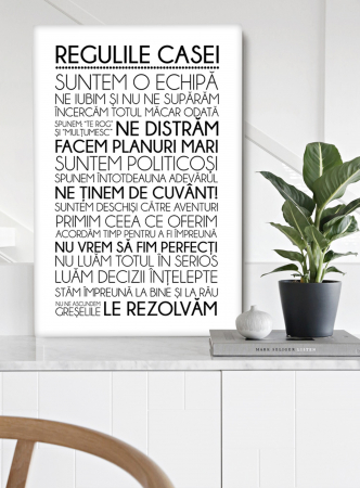 Citate - Tablou canvas : Regulile
