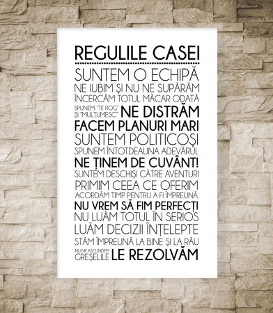 Tablou canvas : Regulile [1]