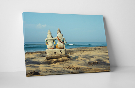 Natură - Tablou canvas : Statuie in nisip