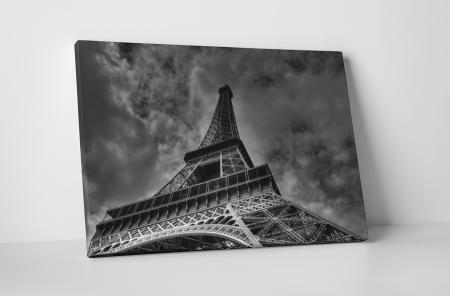 Atracții turistice - Tablou canvas : Parisul alb-negru