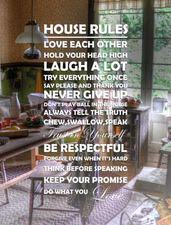 Tablou canvas : House rules [3]