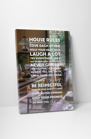 Tablouri Canvas - Tablou canvas : House rules