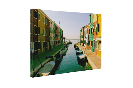 Tablou canvas : Case colorate [4]