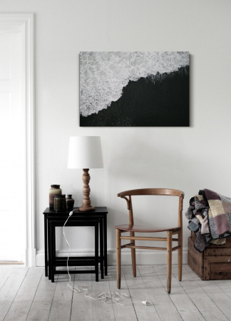 Natură - Tablou canvas : Plaja neagra