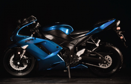 Tablou canvas : Blue Kawasaki Ninja [1]