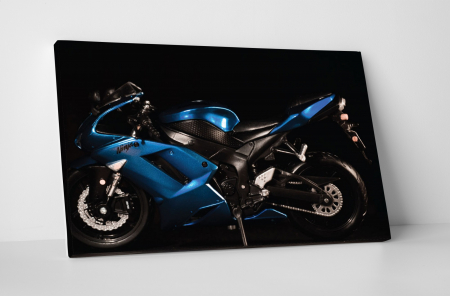Tablouri Canvas - Tablou canvas : Blue Kawasaki Ninja