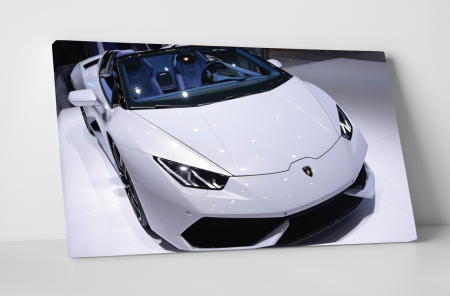 Vehicule - Tablou canvas : Lamborghini alb