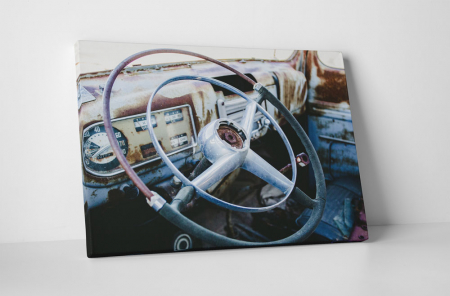 Vehicule - Tablou canvas : Interior masina veche