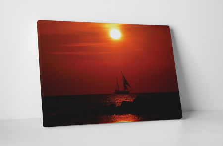Peisaje - Tablou canvas : Soarele rosu