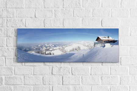 Panoramică - Tablou canvas panoramic - Snowy landscape