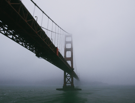 Tablou canvas : Podul Golden Gate in ceata [3]