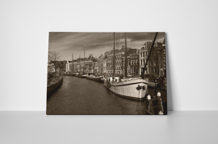 Tablou canvas : Peisaj urban alb-negru [1]