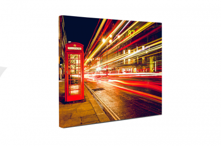 Tablou canvas : Blur de autobuz din Londra [4]