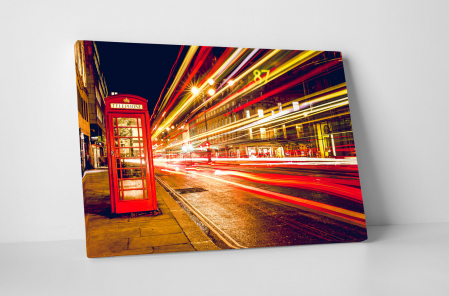 Tablouri Canvas - Tablou canvas : Blur de autobuz din Londra
