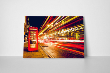 Tablou canvas : Blur de autobuz din Londra [1]